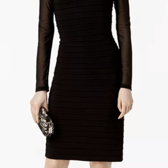 Ralph Lauren Black Mesh Panel Bandage Mini Dress – Size 4 - Picture 7 of 7